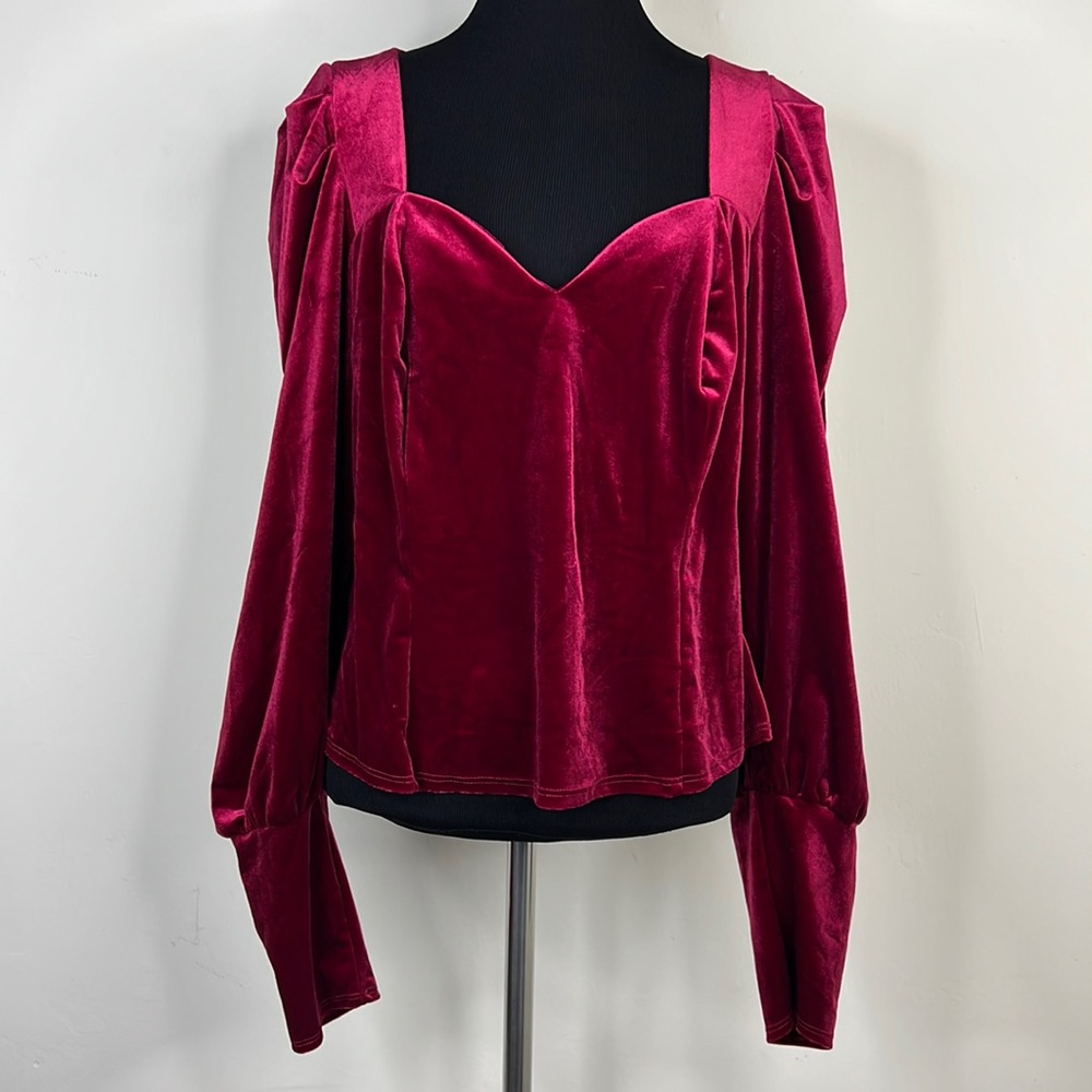 ASOS Design Curve Velvet Plus Size Top 14